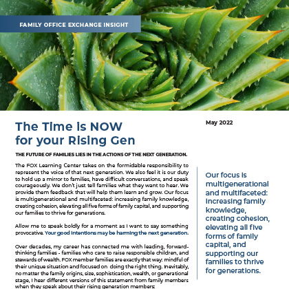 The Time is NOW for your Rising Gen
