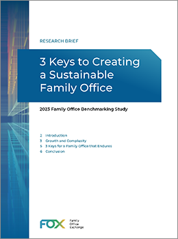 Research Brief 2023 Family Office Benchmarking